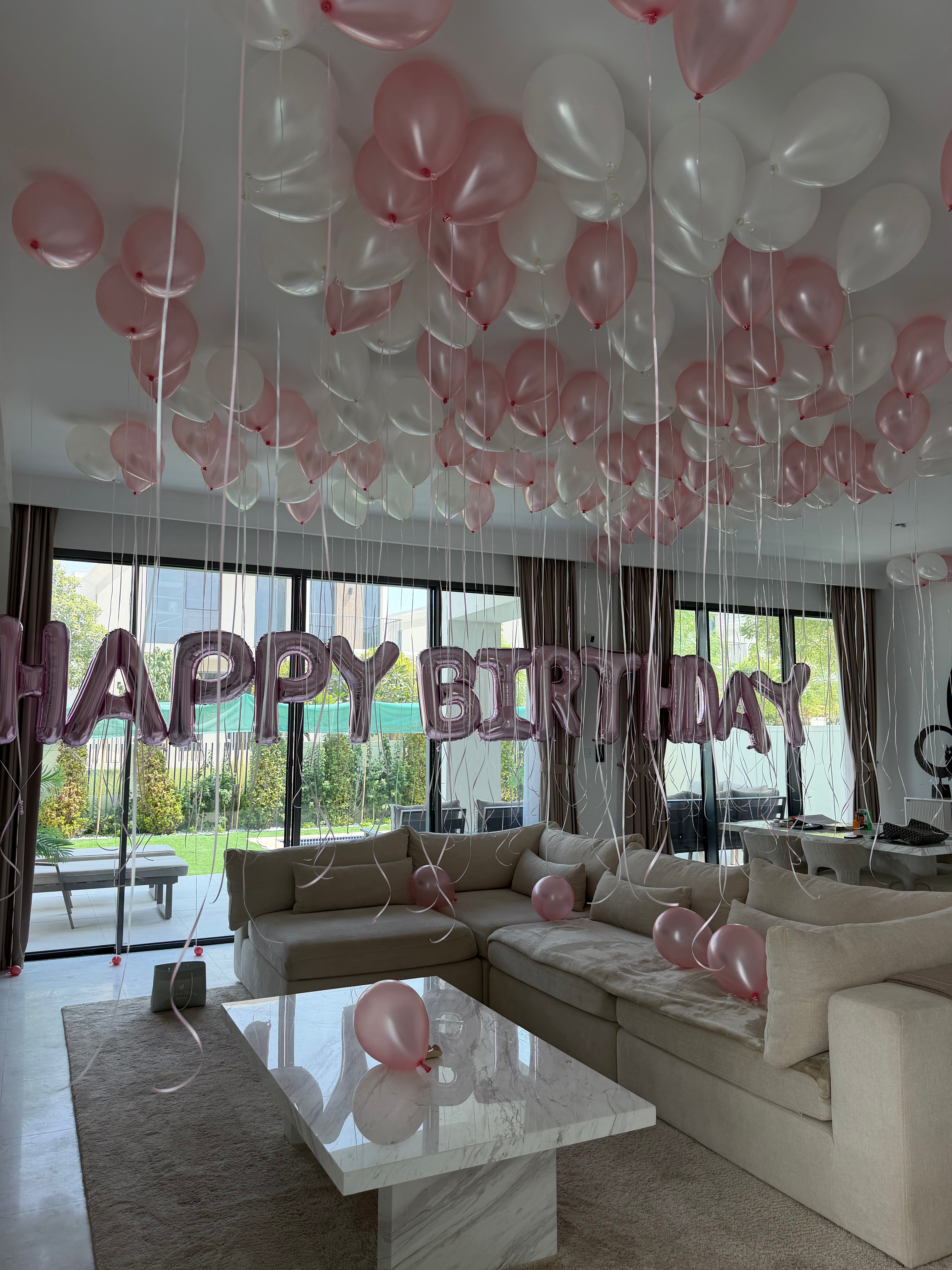 Luxury Birthday Room Setup | Baby Pink & White